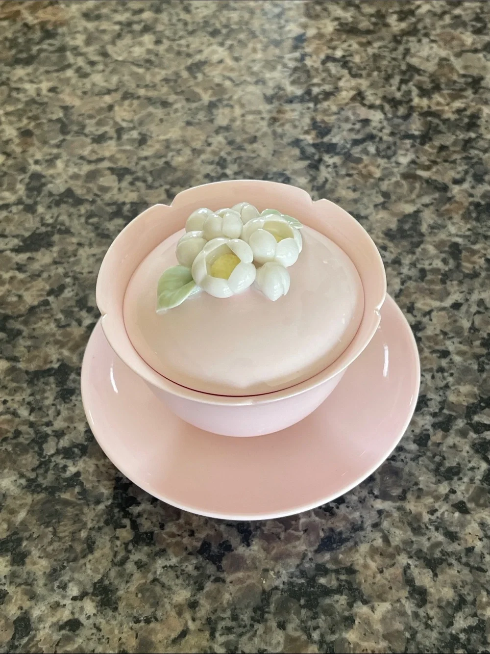 Sizikato Pink Porcelain Gaiwan with Bowl, Lid, and Saucer 🌺